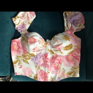 NWOT Windsor bustier crop top